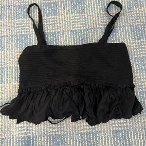 Aritzia black Wilfred crop top